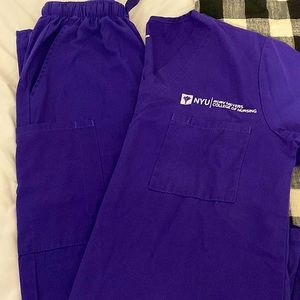 NYU top and bottom scrubs for nursing students